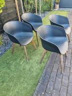 6 tuinstoelen van Life zwart kunstof van Intratuin, Ophalen, Gebruikt, Kunststof