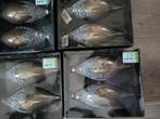 12 taupe kerstornamenten met kraaltjes, Ophalen, Zo goed als nieuw