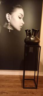 Stalen Zuil met plateau 35x35x112 cm Mat zwart, Huis en Inrichting, Woonaccessoires | Zuilen en Pilaren, Ophalen, Nieuw