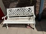 Gietijzer bank, Tuin en Terras, Tuinbanken, Ophalen, Gebruikt, Hout