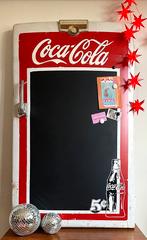 Coca cola krijt/magneetbord. Koelkastdeur jaren ‘50, Verzamelen, Ophalen