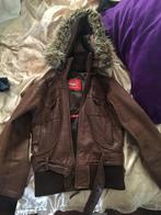 Bruin echt leren jas winter, Ophalen of Verzenden, Zo goed als nieuw, Maat 36 (S), Bruin