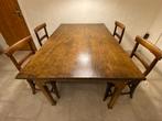 Antieke tafel uit 1800 met 4 stoelen 19e eeuw, Ophalen