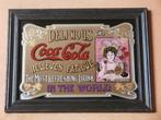 Oud reclamespiegel Coca Cola spiegel Mancave bar cafe 51x38, Ophalen of Verzenden, Gebruikt, Reclamebord