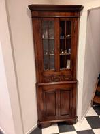 Hoekkast massief kersenhout met vitrine, Antiek en Kunst, Antiek | Meubels | Kasten, Ophalen of Verzenden