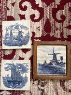 Delfts Blauwe Tegels - Windmolens en Zeilschepen, Antiek en Kunst, Antiek | Wandborden en Tegels, Ophalen of Verzenden
