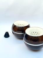 2X Dijkstra Globe Space Age Hanglamp Bruin Retro Vintage, Huis en Inrichting, Lampen | Hanglampen, Ophalen, Space Age Dijkstra Retro