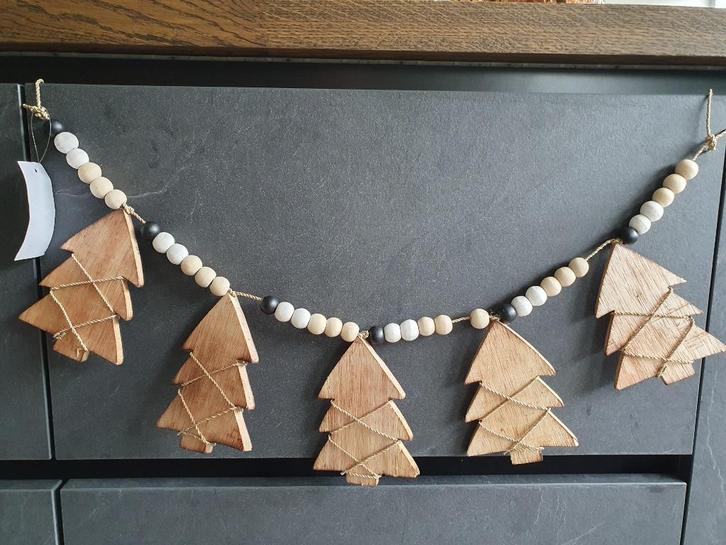 Houten kerstbomen slinger, Diversen, Kerst, Nieuw, Ophalen of Verzenden