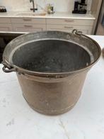 Koperen antieke houtbak H27xø34cm., Antiek en Kunst, Antiek | Koper en Brons, Ophalen of Verzenden, Koper