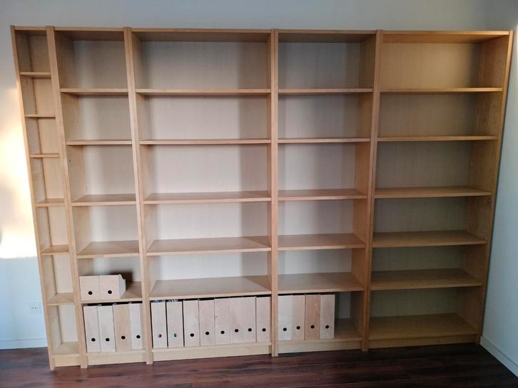 Grote Ikea Billy boekenkast met veel opbergruimte, Huis en Inrichting, Kasten | Boekenkasten, Gebruikt, 200 cm of meer, 200 cm of meer