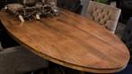 Ovale eetkamertafel ovaal mango hout eettafel tafel 240 cm, 200 cm of meer, Nieuw, Ophalen of Verzenden, Vijf personen of meer