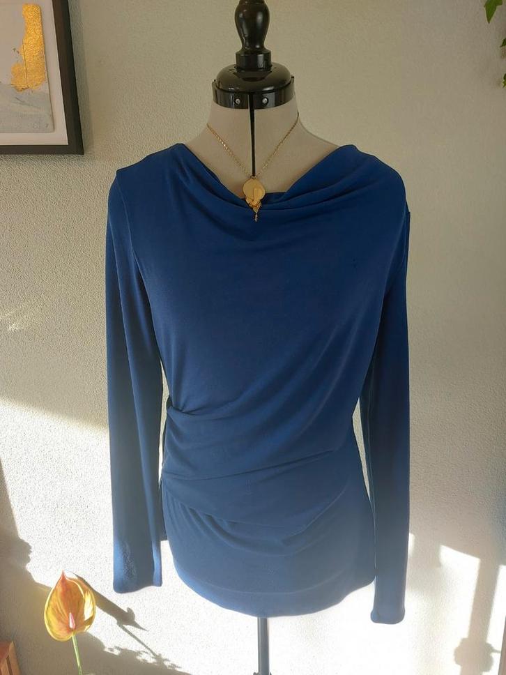 By Malene Birger Koningsblauwe Top - Maat L, Kleding | Dames, Tops, Zo goed als nieuw, Maat 42/44 (L), Blauw, Lange mouw, Ophalen of Verzenden