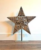 Kerstdecoratie grote kerstster, gevlochten riet op standaard, Diversen, Kerst, Ophalen of Verzenden, Zo goed als nieuw