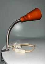 Vintage Oranje Klem Lamp, Ophalen of Verzenden, Gebruikt, Minder dan 50 cm