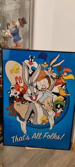 Enorme Looney Tunes poster vintage stripfiguren, Ophalen of Verzenden