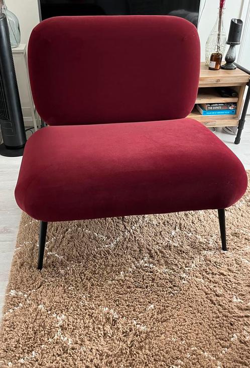 Leimotiv Fauteuil Puffed Rood, Huis en Inrichting, Fauteuils, Gebruikt, Stof, 75 tot 100 cm, Ophalen