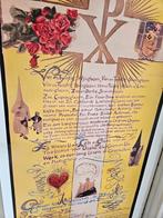 Poster Kunst uit 1952 ter ere van 12 1/2 jarig huwelijk, Ophalen of Verzenden