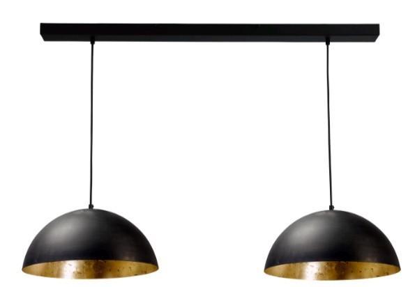 Hanglamp Masterlight Larino Gunmetal met Goudfolie, Huis en Inrichting, Lampen | Hanglampen, Zo goed als nieuw, 75 cm of meer