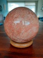 Warme perzikkleurige Maansteen bol met houder, Verzamelen, Mineralen en Fossielen, Ophalen, Mineraal