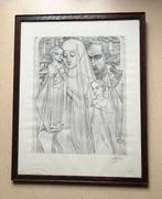 Jan Toorop, Madonna met kindeke en engelen, 1920, signatuur, Antiek en Kunst, Kunst | Schilderijen | Klassiek, Ophalen of Verzenden