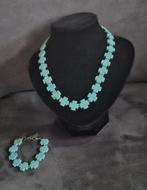 Ketting met bijpassende armband erg mooi van vorm en kleur, Ophalen of Verzenden, Zo goed als nieuw, Overige kleuren, Steen of Mineraal