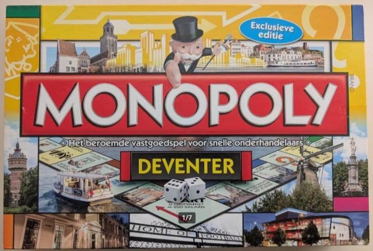 Monopoly Deventer - Exclusieve Editie 2015, Hobby en Vrije tijd, Gezelschapsspellen | Bordspellen, Gebruikt, Een of twee spelers