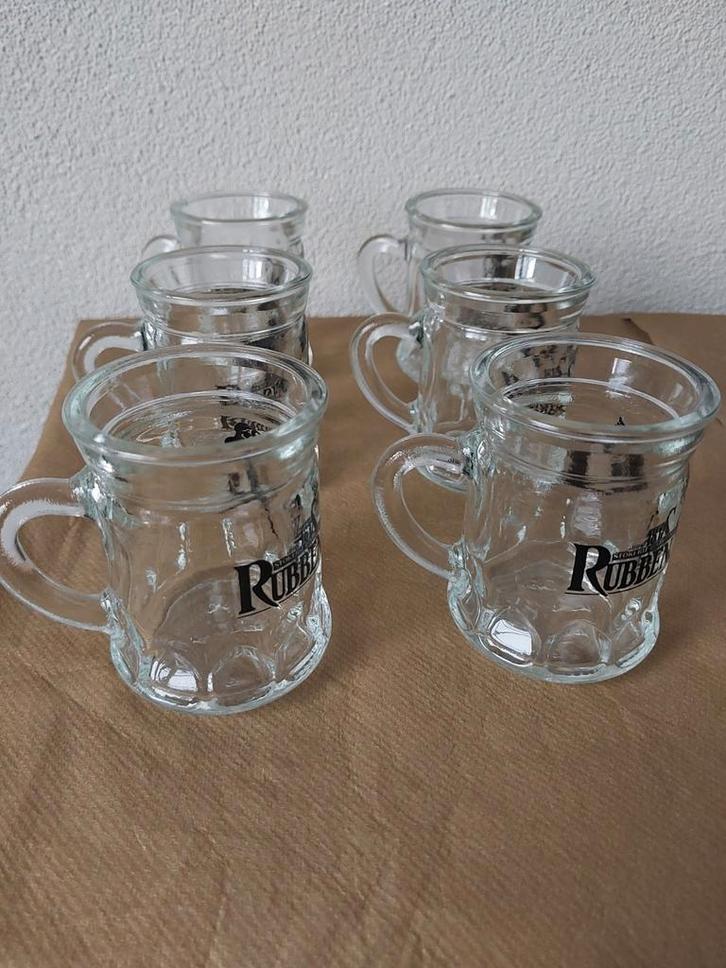 Set van 6 Rubbens borrelglaasjes met sterrenbeelden, Verzamelen, Glas en Borrelglaasjes, Zo goed als nieuw, Borrel- of Shotglas