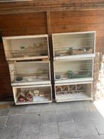 6 BROEDKOOIEN MET VOER EN DRINKBAKJE, Dieren en Toebehoren, Ophalen of Verzenden, Hout, Broedkooi of Kweekkooi