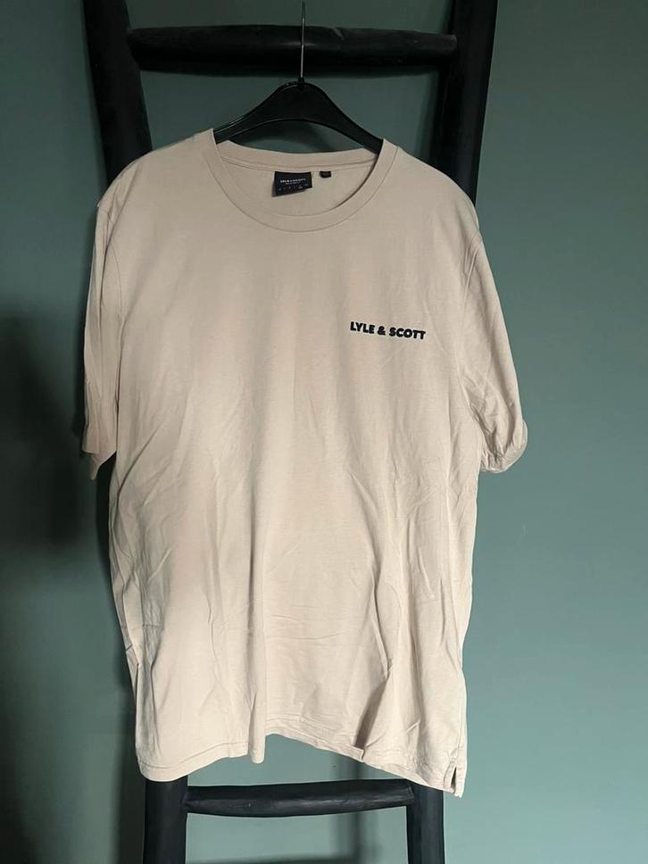 Lyle & Scott t-shirt beige XL tee relaxed fit shirtjes, Kleding | Heren, T-shirts, Zo goed als nieuw, Maat 56/58 (XL), Beige, Verzenden