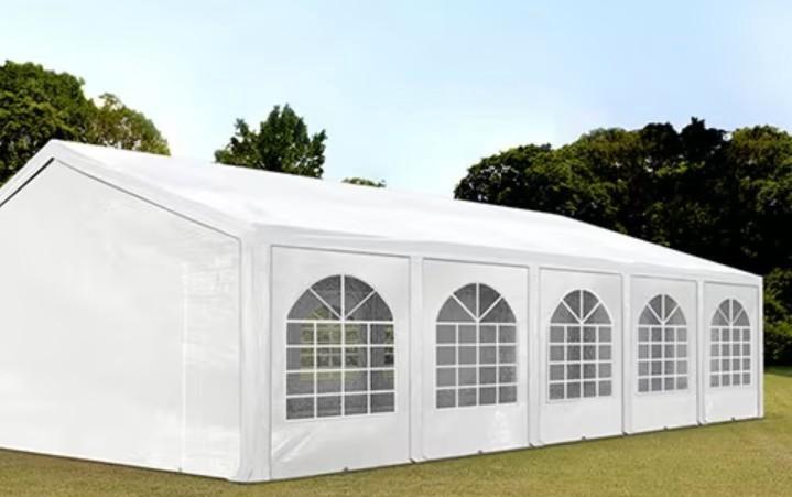 partytent 5 x 10 meter PE 450 wit (geen 6 x 12 meter), Tuin en Terras, Partytenten, Zo goed als nieuw, Partytent, 2 meter of meer