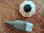 Vintage schakelaar bakeliet en stekker porselein., Antiek en Kunst, Ophalen of Verzenden