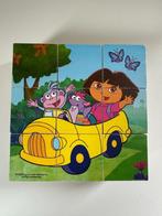 Dora houten blokjes puzzel - 6 verschillende puzzels - zgan, Ophalen of Verzenden, Zo goed als nieuw