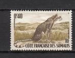 Cote Francaise des Somalis Dier soort luipaard plakker, Verzenden, Overige landen, Gestempeld