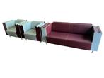 Moroso Lederen Bankstel - Vintage Design 1990s Italy, Ophalen, Zo goed als nieuw, Metaal, Postmodern Italian design