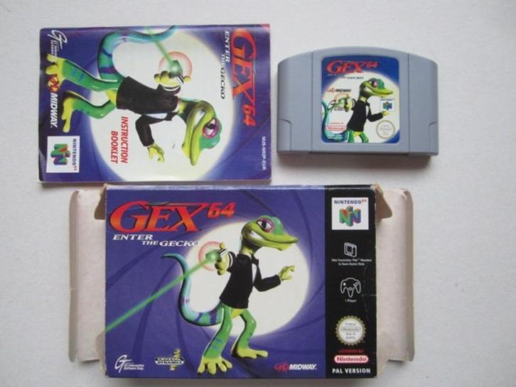 Gex enter the gecko N64 Nintendo 64, Spelcomputers en Games, Games | Nintendo 64, Zo goed als nieuw, Platform, 1 speler, Vanaf 3 jaar