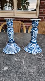 Twee Delfts Blauwe Kandelaars, Ophalen, Keramiek of Aardewerk