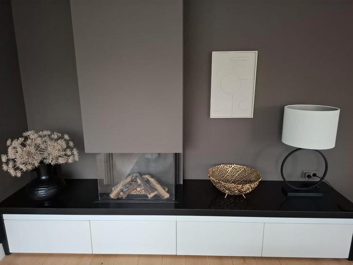 Mooie Helex I-Frame haard + maatwerk tv-/haardmeubel, Huis en Inrichting, Haarden, Gebruikt, Gashaard, Ophalen