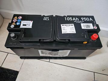AGM/start-stop accu 105ah, als nieuw + testrapport.... beschikbaar voor biedingen