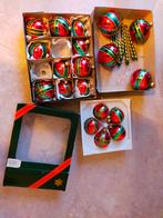 OUDE GLAZEN KERSTBALLEN VINTAGE RETRO HAND MADE IJSPEGELS, Diversen, Ophalen of Verzenden, Zo goed als nieuw