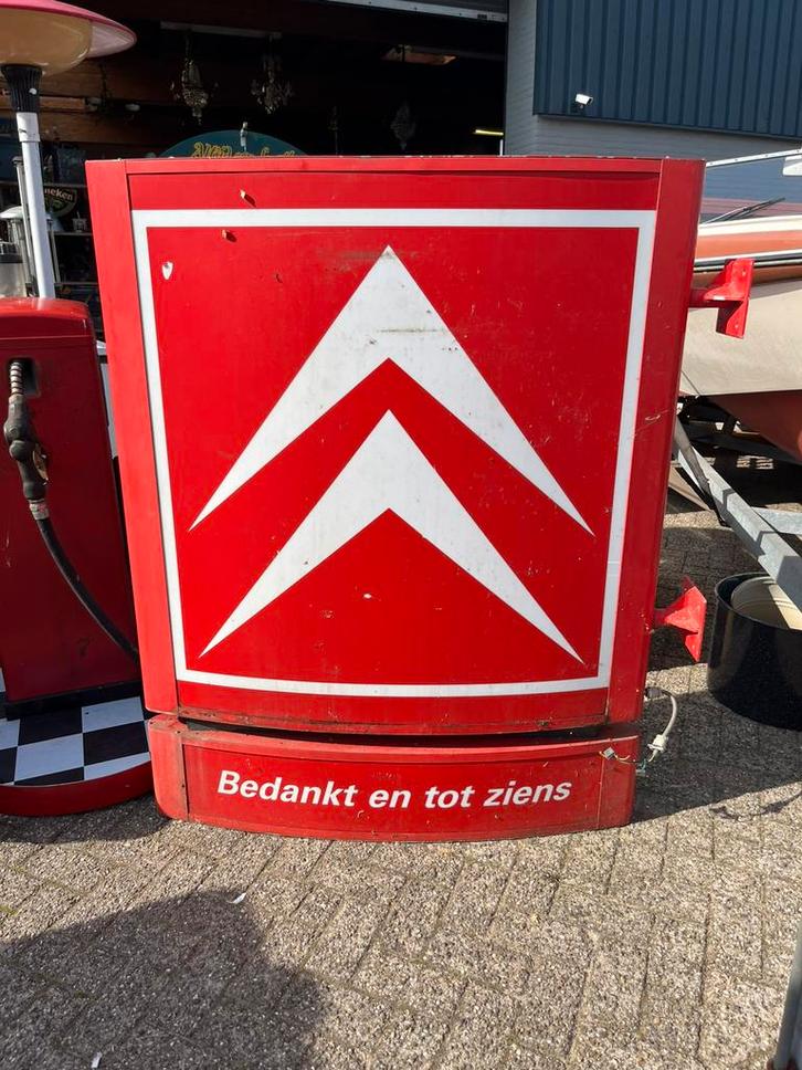 XXL dubbelzijdige Citroën dealer lichtbak, Verzamelen, Merken en Reclamevoorwerpen, Gebruikt, Lichtbak of (neon) lamp, Ophalen
