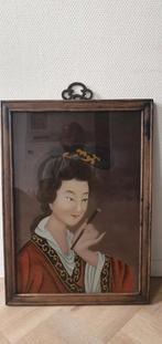 Chinees hand beschilderd op glas, Ophalen of Verzenden