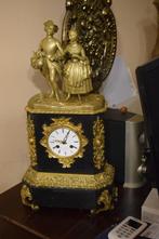 pendule  brons/marmer, Antiek en Kunst, Antiek | Klokken, Ophalen of Verzenden