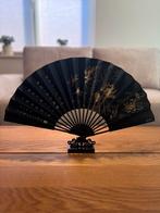 Waaier | Zwart/Goud | Nieuw, Antiek en Kunst, Kunst | Niet-Westerse kunst, Ophalen of Verzenden