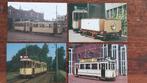 4 Ansichtkaart historisch materiaal van de HTM Den Haag, Ophalen of Verzenden, Zo goed als nieuw, Tram, Kaart of Prent
