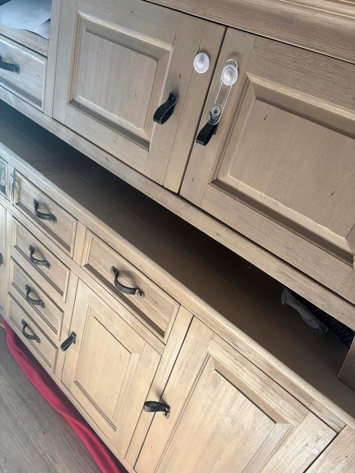 Dressoir & TV Meubel - Hout, Huis en Inrichting, Kasten | Dressoirs, Gebruikt, 200 cm of meer, 25 tot 50 cm, Met lade(s), Overige houtsoorten