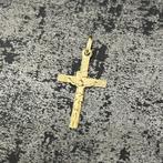 14 karaat gouden kruis hanger italy, Sieraden, Tassen en Uiterlijk, Kettinghangers, Ophalen of Verzenden, Zo goed als nieuw, Goud