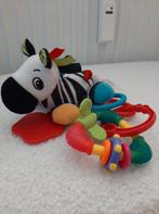 Zebra knuffel met sliert ringen en rammeltjes., Ophalen of Verzenden, Zo goed als nieuw, Overige typen
