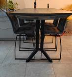 Bartafel VidaXL, 4 barkrukken Haco, antraciet grijs, Ophalen, 50 tot 100 cm, Zo goed als nieuw, 150 tot 200 cm