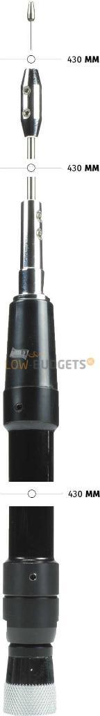 HamKing HVT-100 Multiband Mobiele Antenne 7-430 MHz, Verzenden