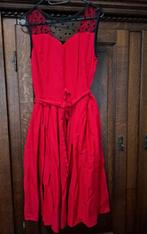 Dolly and Dotty jurk swingdress rood zwart kerst 42, Galajurk, Maat 42/44 (L), Ophalen of Verzenden, Zo goed als nieuw